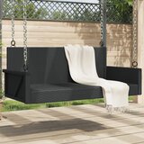  Klupa za ljuljanje crna 119 x 56 x 48 cm od poliratana | shoptok.hr