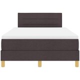 LED Box Spring Krevet Tamno smeđa 120 x 200 cm tkanina | shoptok.hr