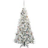 vidaXL Umetno Zložljivo Božično Drevo Zelena 210 cm PE in PVC | Shoptok.si