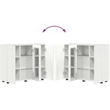 vidaXL kreveta s policom visoko sjajno bijela 55.5 x 29 x 100 cm | shoptok.hr