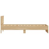  Okvir za krevet s uzglavljem boja hrasta 90x200 cm drveni | shoptok.hr