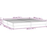  Okvir za krevet s oprugom smeđesivi 200x200 cm od tkanine | shoptok.hr