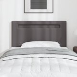  Vzglavje z LED lučmi Namestitev na steno Siva 100 cm PVC, (5000043885) | Shoptok.si