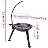  Okrugli BBQ roštilj za kotlovinu, viseći | shoptok.hr