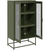 vidaXL Highboard Olive Green 68x39x123 cm Jeklo | Shoptok.si