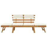  Klupa s jastucima 2-u-1 190 cm masivno bagremovo drvo | shoptok.hr