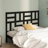  Uzglavlje za krevet crno 126 x 4 x 104 cm od masivne borovine | Eponuda.ba