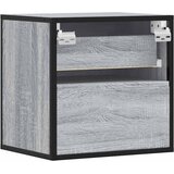  Zidni noćni ormarići 2 kom Sivi Sonoma 40x31x39,5 cm Siva | Shoptok.si