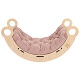 MeowBaby Ljuljačka od ružičastog/prirodnog borovog drva 39x75x38 cm Montessori - | shoptok.hr