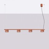 Sollux SL.2699 - Luster na sajli AURA 4xGX53/10W/230V crvena | Eponuda.com