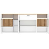 Modern Living Široka Komoda Dalano, Bela, Barva Hrasta | Shoptok.si