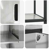  Kuhinjski set za pohranu 3 pcs Srebrna 240 x 50 x 92 cm | shoptok.hr