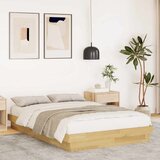 vidaXL Okvir kreveta bez madraca 120x200 cm puno drvo hrast Cijene