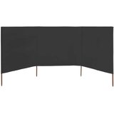  Vjetrobran s 3 panela od tkanine 400 x 120 cm antracit | shoptok.hr