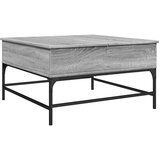 vidaXL Klubska mizica siva sonoma 80x80x45 cm inž. les in kovina | Shoptok.si