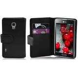 Cadorabo Ohišje, združljivo z LG OPTIMUS L7 II v oksid črna - Zaščitni ovitek iz teksturiranega umetnega usnja in žep za kartice, (20562312) | Shoptok.si