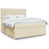  Krevet s oprugama i madracem krem 180x200 cm od tkanine | shoptok.hr