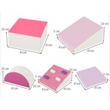  6 delni plezalni blok iz pene, mehka igrala, poligon, plezalni set - roza | Shoptok.si