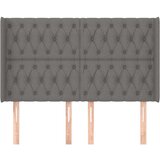  Uzglavlje s ušima tamnosivo 147x16x118/128 cm od tkanine | shoptok.hr