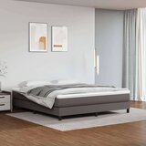 vidaXL Madrac s džepičastim oprugama sivi 180x200x20cm od umjetne kože | shoptok.hr