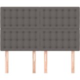  Uzglavlje sivo 144x5x118/128 cm umjetna koža | Eponuda.com