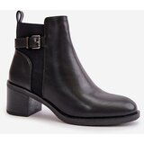 Boto Women's Winter Insulated Boots with Heel and Buckle Black Nevillira | Shoptok.si