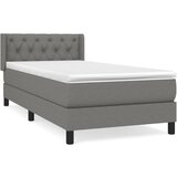 Maison Chic Box spring postelja - Vzmetna postelja z vzmetnico temno siva 80x200 cm blago SL7113, (21900905) Cene