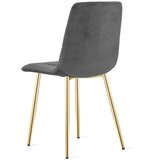 KARA stolica - tamnosivi baršun / zlatne noge x 3 | shoptok.hr