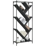  Regal za knjige crni 79 x 30 x 180 cm konstruirano drvo i metal | Eponuda.com