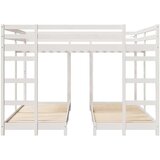  Trokatni krevet Bijelo 200 x 200 cm Čvrsto borovo drvo | shoptok.hr