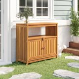vidaXL Konzolni vrtni stol 80 x 35 x 75 cm od masivnog drva bagrema | shoptok.hr