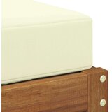  Vanjska stolica klupa s jastukom Prirodna 43 x 43 x 37 cm - Prirodna boja i krem 40 cm Zatvoren prostor za noge | shoptok.hr