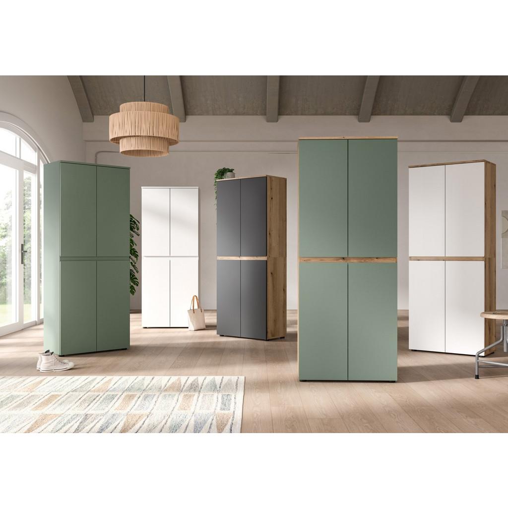 Livetastic Garderobna Omara Scarpa, Barva Hrasta, Bela, 2 Kos | Shoptok.si