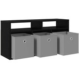  Nizak ormarić s ladicama Crni hrast 87 x 27,5 x 43 cm | Eponuda.com