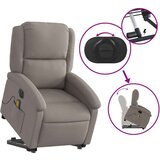 vidaXL Električni masažni naslanjač s funkcijo vstajanja taupe | Shoptok.si