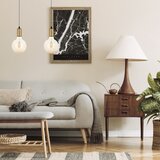  Luster na sajli MIROS 2xE27/60W/230V crna/zlatna | Eponuda.com