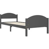 vidaXL posteljni okvir temno siv iz trdne borovine 100x200 cm | Shoptok.si