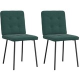 Maison Chic Jedilni stoli - Vzorci stoli 2 kosa temno zelen žamet A58, (22032248) | Shoptok.si