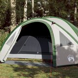 vidaXL Šotor za kampiranje za 4 osebe zelen 300x250x132 cm 185T taft Cene