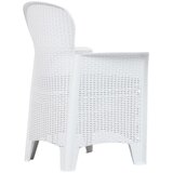 Bistro 3-dijelni bistro set od plastike s izgledom ratana bijeli | shoptok.hr