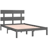  Okvir za krevet od masivne borovine sivi 200 x 200 cm | shoptok.hr