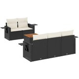  The Living Store Vrtna sedežna garnitura 6-delna z blazinami črna poli ratan - Vrtna Sedežna Garniture, (21451048) | Shoptok.si