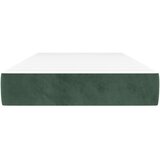 vidaXL Vzmetnica z žepkasto vzmetjo temno zelena 100x200x20 cm žamet | Shoptok.si