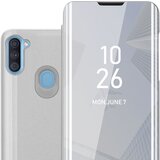 Cadorabo Ohišje, združljiv s Samsungom v Agate Silver - Clear View Zrcalo Zaščitni pokrov s funkcijo stojala 360 stopinj zaščita, (20572136) | Shoptok.si