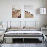  Metalni okvir za krevet s uzglavljem bijeli 193x203 cm | shoptok.hr