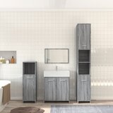  The Living Store Kopalniško pohištvo 4 kosi siva sonoma inženirski les - Komplet Kopalniškega Pohištva, (21458343) | Shoptok.si