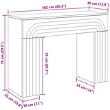  Kava Stol Siva sonoma 102 x 35 x 75 cm Konstruirano drvo | shoptok.hr