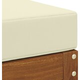 Vanjska klupa s jastukom Prirodna i krem 79 x 43 x 37 cm | shoptok.hr