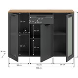 MID.YOU Nizka Omarica Niklas, Temno Siva | Shoptok.si