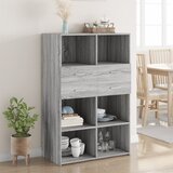 The Living Store Visoka omara siva sonoma 80x42,5x124 cm inženirski les - Visoka Omarica, (21837393) | Shoptok.si